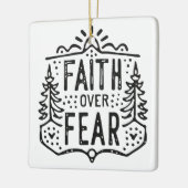 Geloof boven angst keramisch ornament (Links)