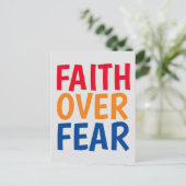 Geloof boven angst MOTIVATIE POSTKAARTEN (Staand voorkant)