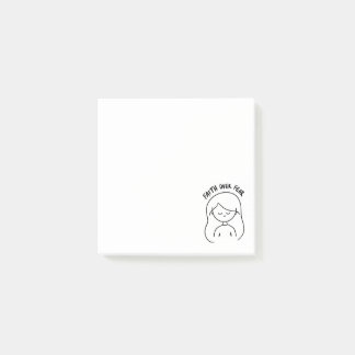 Geloof boven angst - positieve herinnering post-it® notes