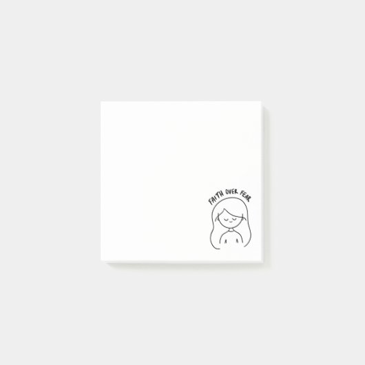 Geloof boven angst - positieve herinnering post-it® notes (Voorkant)