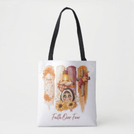 Geloof Boven Angst Psalm 23:4 Hardcover Dagboek Tote Bag