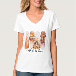 Geloof Boven Angst Psalm 23:4 Herfst T-shirt