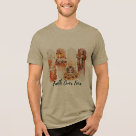 Geloof Boven Angst Psalm 23:4 Herfst T-shirt