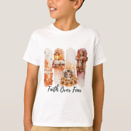 Geloof Boven Angst Psalm 23:4 Herfst T-shirt