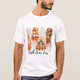 Geloof Boven Angst Psalm 23:4 Herfst T-shirt