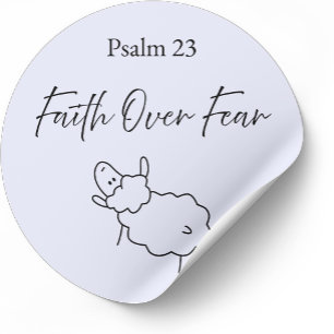 Geloof Boven Angst Psalm 23 Christelijke Sticker