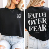 Geloof boven angst | Psalm 27:1 Christelijke esthe T-shirt