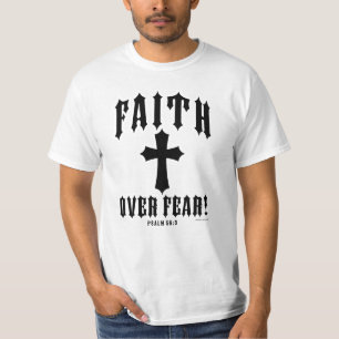 Geloof Boven Angst Psalm 56:3 T-shirt