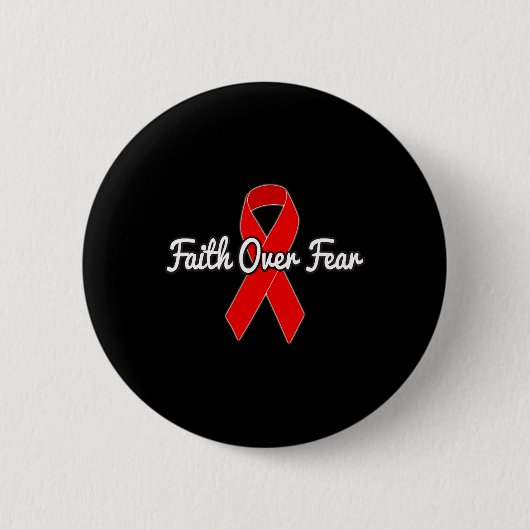 Geloof boven angst ronde button 5,7 cm (Voorkant)