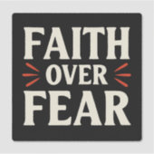 Geloof boven angst - Spirituele herinnering voor e Sticker (Voorkant)