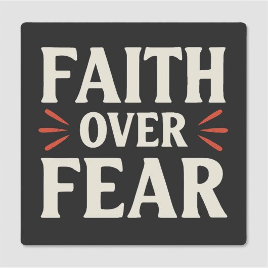 Geloof boven angst - Spirituele herinnering voor e Sticker (Voorkant)