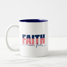 Geloof boven Angst Stars and Stripes Patriottisch