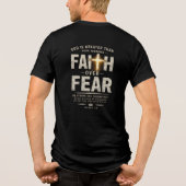 geloof boven angst Tri-Blend shirt (Achterkant)