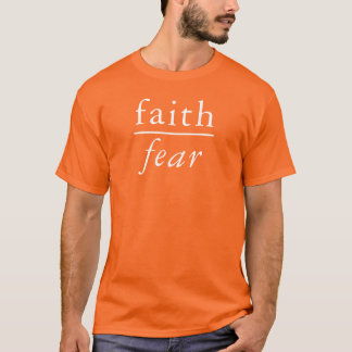 Geloof Boven Angst Wiskundige Formule Oranje T-shirt