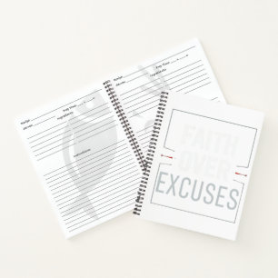 Geloof boven excuses Gym Motivatie – Christelijke Notitieboek