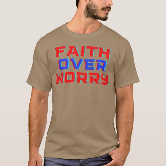Geloof boven zorgen jongen t-shirt (Voorkant)