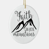 geloof brengt bergen in beweging keramisch ornament (Rechts)