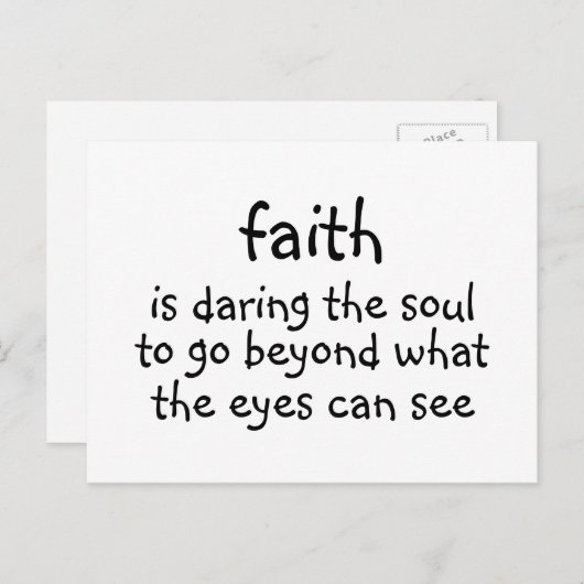 geloof briefkaart (Voorkant / Achterkant)