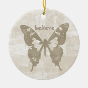 Geloof Butterfly Keramisch Ornament