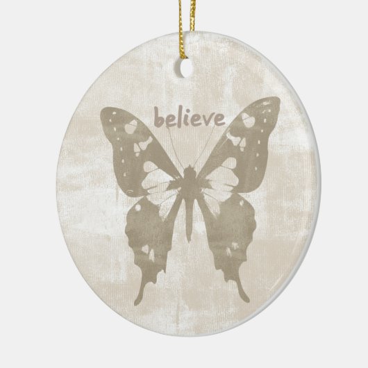 Geloof Butterfly Keramisch Ornament (Links)