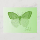 Geloof Butterfly Limoen Briefkaart (Voorkant)