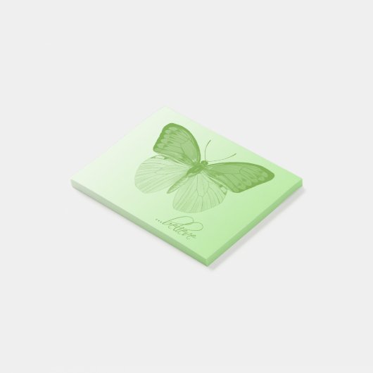 Geloof Butterfly Limoen Post-it® Notes (Schuin)