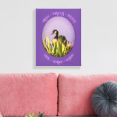 Geloof Canada Goose Irises Inspirerend Words Canvas Afdruk (Insitu (Woonkamer))