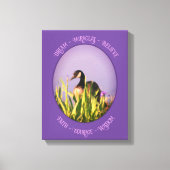 Geloof Canada Goose Irises Inspirerend Words Canvas Afdruk (Voorkant)