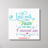 Geloof- Canvas (Glans) Afdruk (Voorkant)