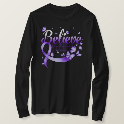 Geloof CHIARI MALFORMATION Butterfly T-shirt (Design voorkant)