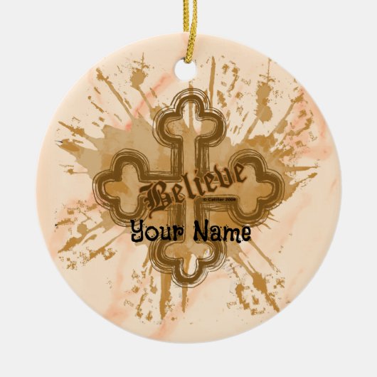 Geloof Christelijk Kruis Ornament (Voorkant)