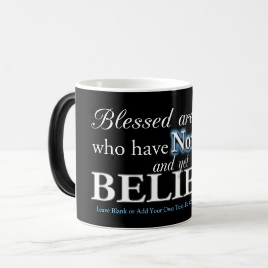 Geloof Christelijke cadeaus | | Faith Bijbelscript Magische Mok (Voorkant links)