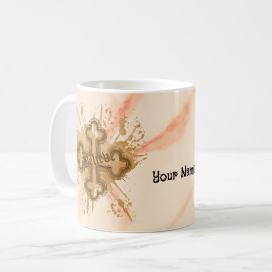 Geloof Christelijke kruis Mok (Voorkant links)