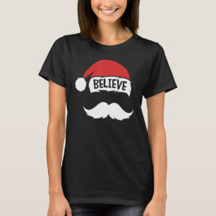 Geloof citaat op Sinterklaas hoed snor familie sam T-shirt