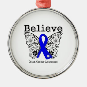 Geloof - Colon Cancer Butterfly Metalen Ornament