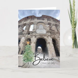 Geloof Colosseum Rome Kerst Vakantie Vouw Kaart