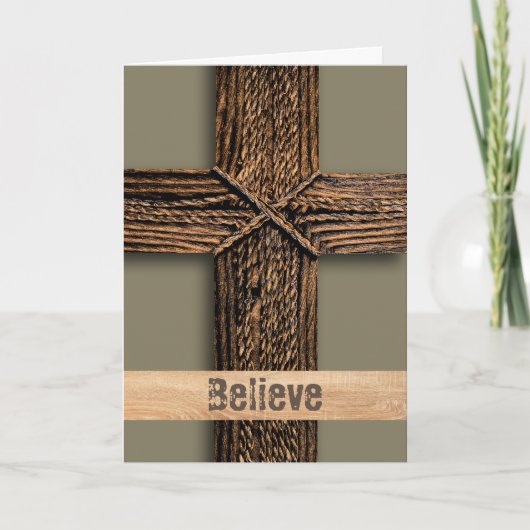 Geloof Copper Cross John 3:15 Aanmoediging Kaart (Voorkant)