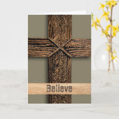 Geloof Copper Cross John 3:15 Aanmoediging Kaart (Gele Bloem)