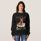 Geloof Corgi Dog Xmas Kerstmis Trui (Voorkant volledig)
