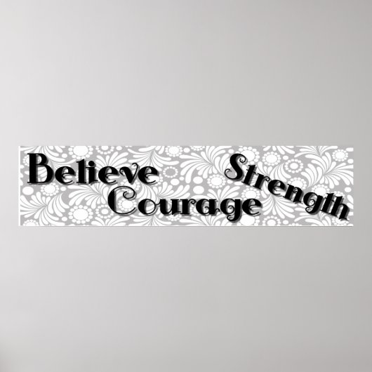 Geloof Courage Strength Wall Poster Banner (Voorkant)