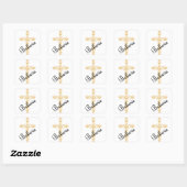 Geloof Cross Vierkante Sticker (Vel)