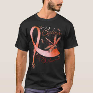 Geloof CRPS Bewustzijn Oranje lint libel liefde T-shirt