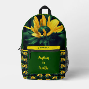 Geloof dat alles mogelijk is, bloemenInspirerend Bedrukte Rugzak