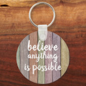Geloof dat alles mogelijk is Button Sleutelhanger (Voorkant)