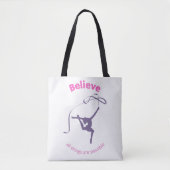 Geloof dat alles mogelijk is met ritmische gymnast tote bag (Voorkant)