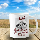 Geloof dat bergen beweegt, Marcus 11:22 Koffiemok