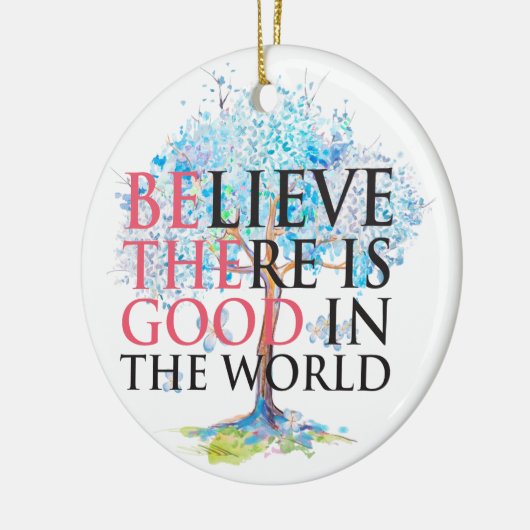 Geloof dat er een goede blauwe bloeiende boom is keramisch ornament (Links)