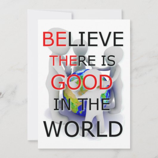 Geloof dat er een goede kaart in de wereld is (Voorkant)