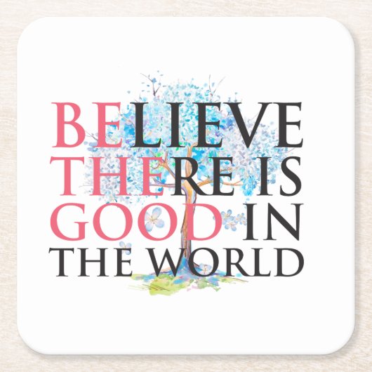 Geloof dat er goed is kartonnen onderzetters (Voorkant)