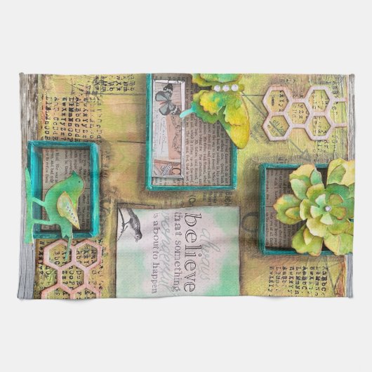 Geloof dat er iets wonderbaarlijks zal gebeuren theedoek (Horizontaal)